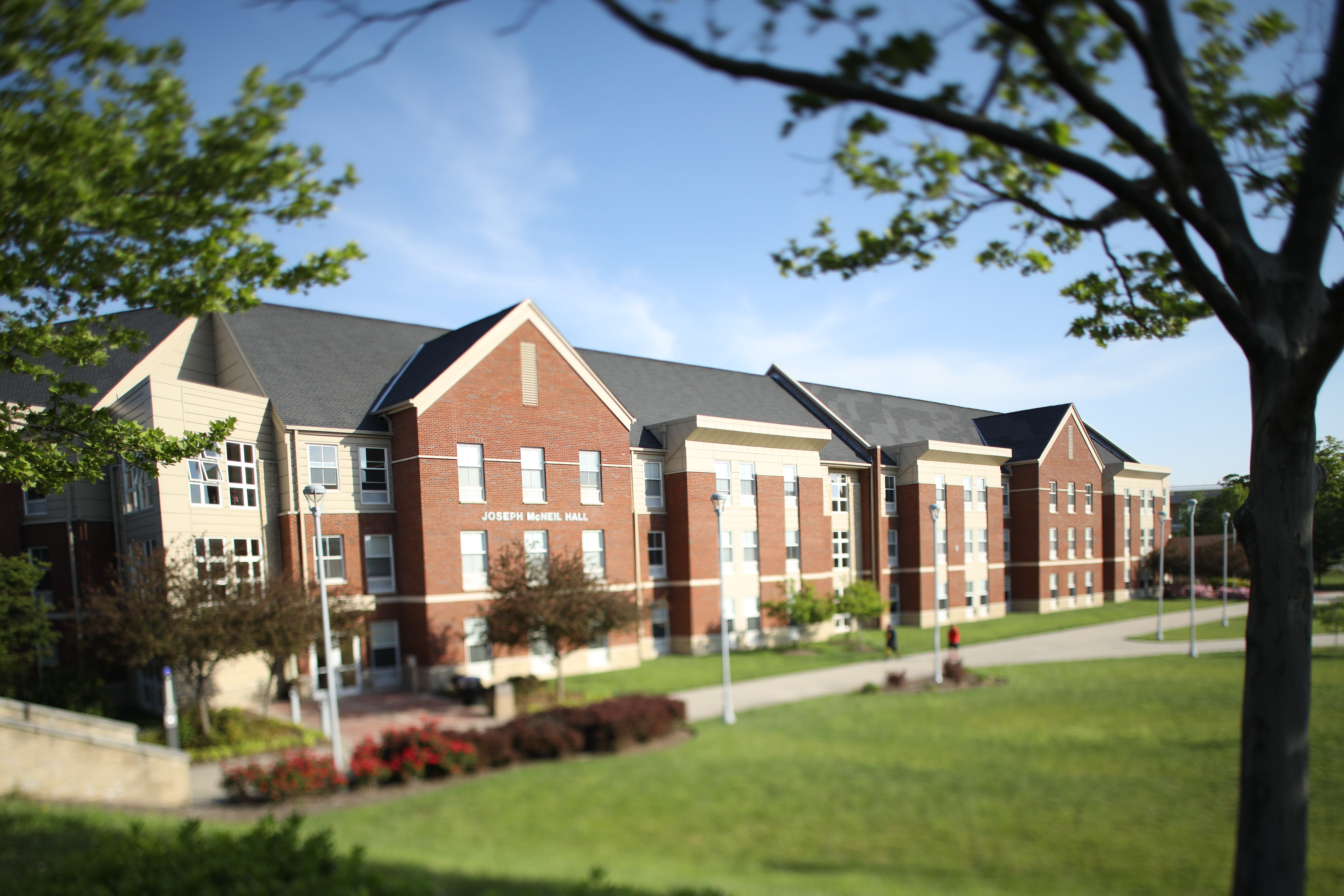 an a and t residence hall seen from the outside