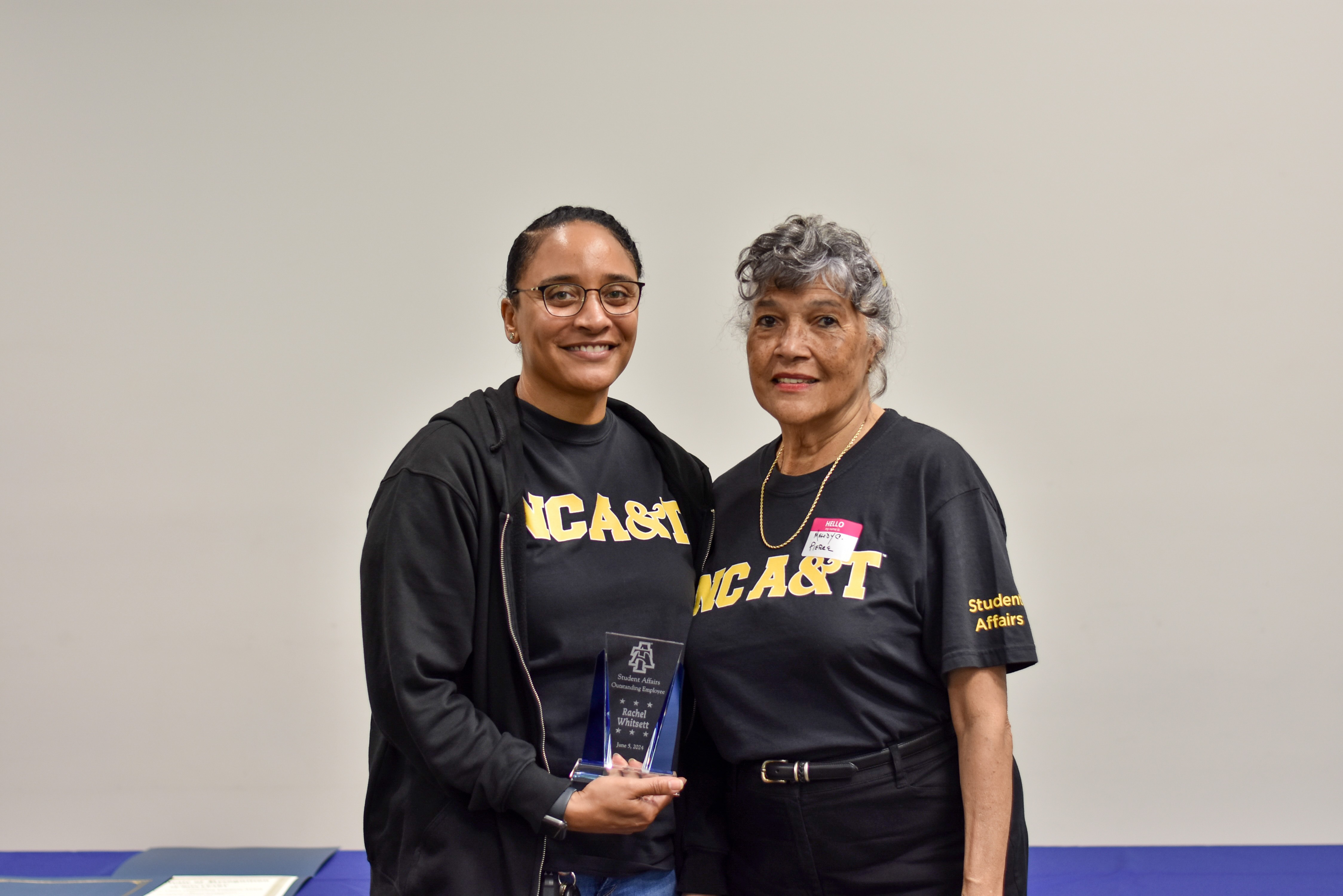 Award winner Rachel Whitsett with Vice Chancellor for Student Affairs Dr. Melody C. Pierce