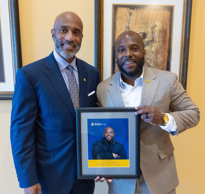 Chancellor Martin and Kwame Molden