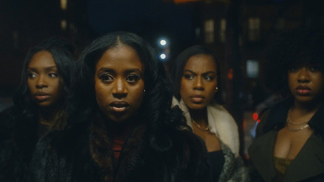 The four main characters of "Tanglewood" are shown facing the camera in a still image from the film