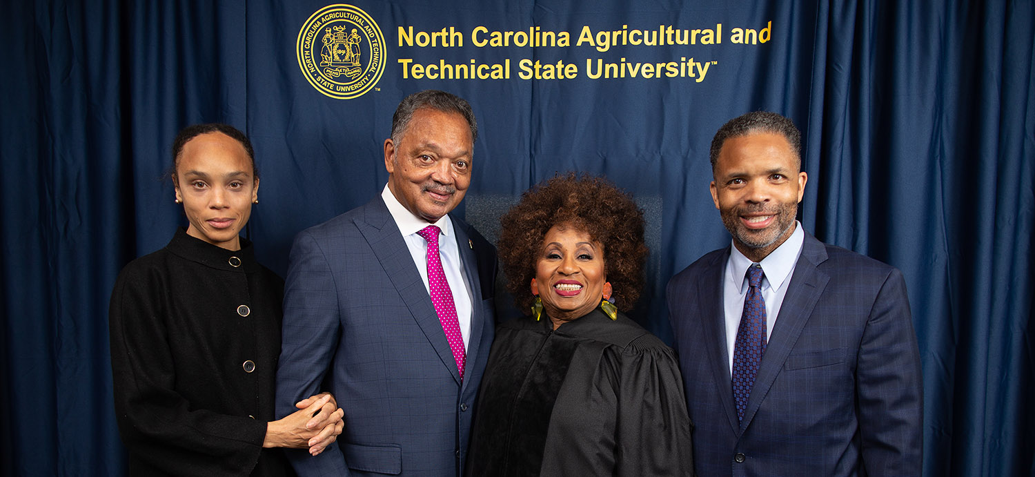 Jesse Jackson and family at A&T receiving honorary degree